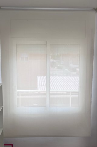 Estor enrollable tela blanco 145x200