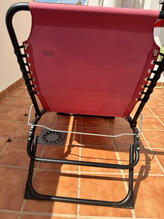 Tumbona Plegable Reclinable Roja