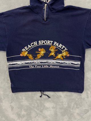 Vintage Maglietta d’Archivio con Cappuccio Zio