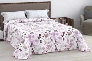 Colcha reversible Calpe malva 135cm