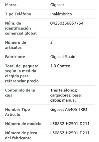 Gigaset AS405 Trio - Teléfono Inalámbrico Pack 3