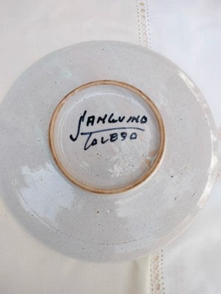 2 Platos Cerámica Toledanos Escudo Azul