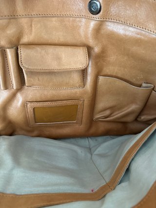 Bolso de piel DYMS marrón