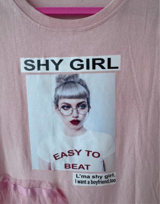 Vestido Jot rosa manga corta tul.