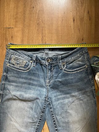 Jeans Vigoss Bootcut Strass Blu Vintage Y2K Donna