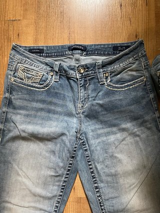 Jeans Vigoss Bootcut Strass Blu Vintage Y2K Donna