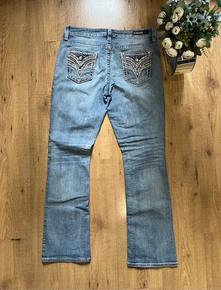 Jeans Vigoss Bootcut Strass Blu Vintage Y2K Donna