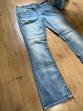 Jeans Vigoss Bootcut Strass Blu Vintage Y2K Donna