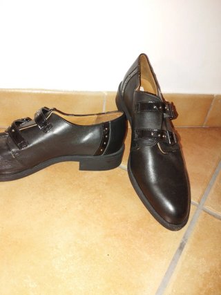 Merceditas T40 Negras con Hebillas