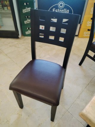 Pack Sillas Comedor Madera y Piel