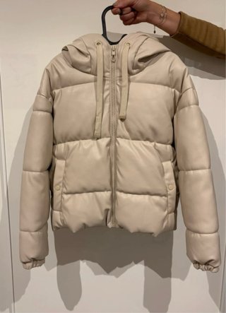Chaqueta acolchada beige