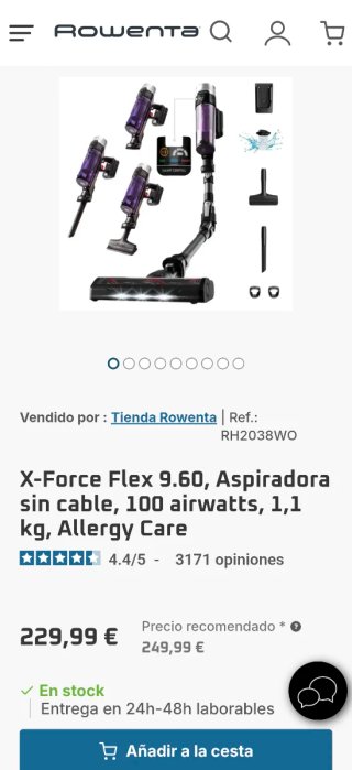 Rowenta X-Force Flex 9.60 Aspiradora