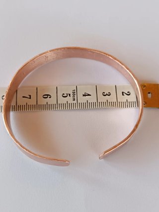 Pulsera cobre gruesa martillada