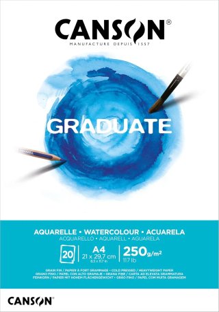 Canson Graduate Acuarela Bloc Encolado A4 20H Fino 250g