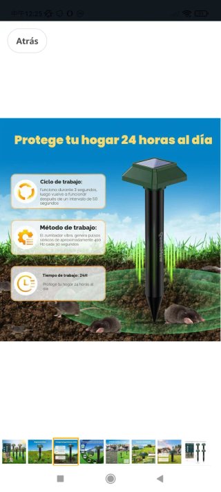Ahuyentador Topos Solar 4 Piezas QueenMew