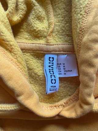 Sudadera corta H&M amarilla