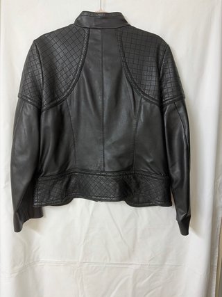 Chaqueta Biker Cuero Autograph Negra