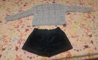 Conjunto  bermuda pana y jersey suave T:5-6añis MN