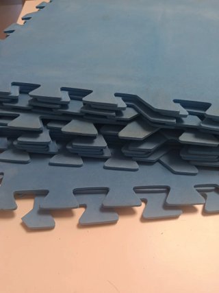 Planchas de goma azul para suelo