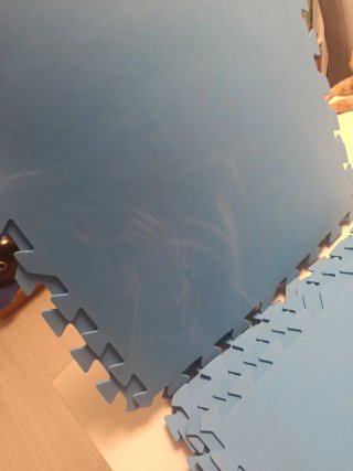 Planchas de goma azul para suelo