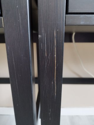 ESCRITORIO DE MADERA COLOR NEGRO