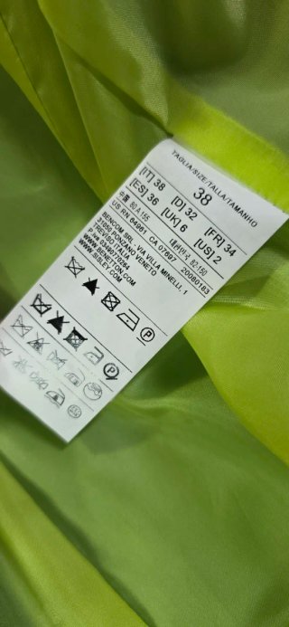 Giacca Blazer Benetton Verde Smeraldo Tg S
