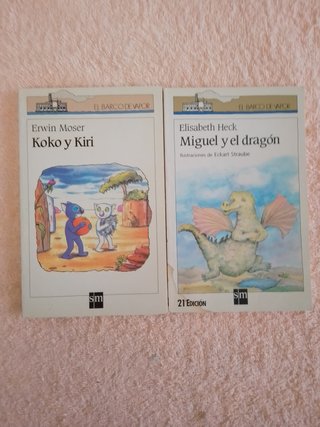 LOTE(III) DE 10 LIBROS EL BARCO DE VAPOR (blancos)