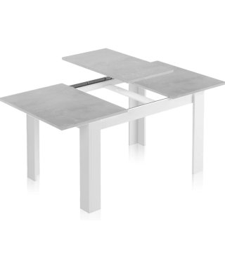 Mesa Comedor Extensible Gris y Blanca