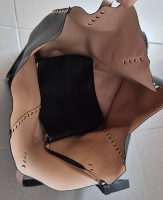 Bolso Zara Woman Negro y Beige nuevo