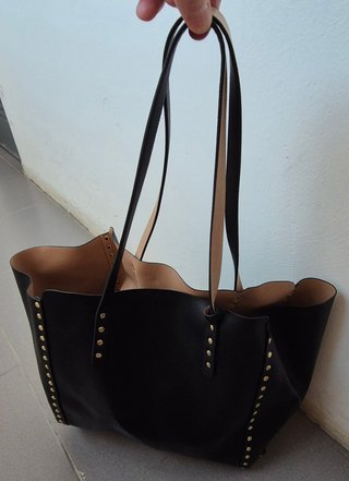 Bolso Zara Woman Negro y Beige nuevo