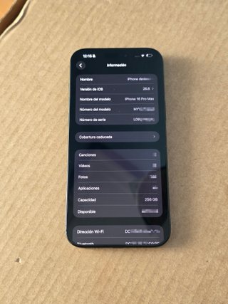 iPhone 16 Pro Max 256GB Negro