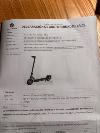 Patinete Eléctrico Xiaomi 4 Pro con Certificado CE