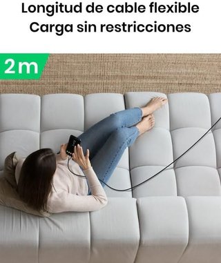 INIU Cable USB A USB C, [2m] QC 3,0 y 3,1A Cable USB C Carga Rapida