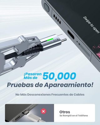 INIU Cable USB A USB C, [2m] QC 3,0 y 3,1A Cable USB C Carga Rapida
