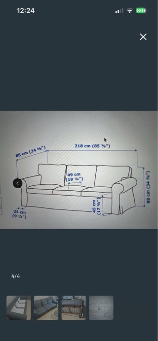 Sofá EKTROP IKEA azul