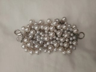 Pulsera de perlas y plata
