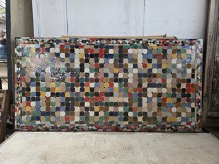 Mesa Mosaico Cerámica 2x1m multicolor