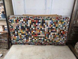 Mesa Mosaico Cerámica 2x1m multicolor
