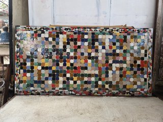 Mesa Mosaico Cerámica 2x1m multicolor