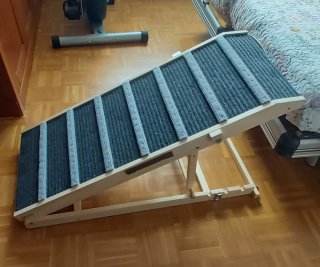 Carrito, silla y rampa  para perro mediano