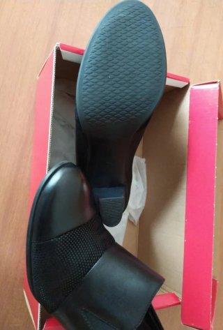 Scarpe in pelle donna tacco e plantare comodo