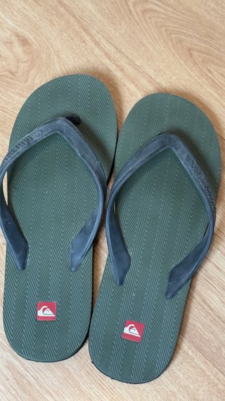 Chanclas Quiksilver Verde y Negro
