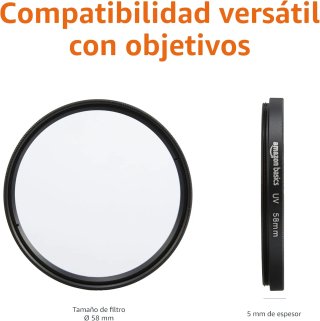 Amazon Basics - 58 mm Filtro de Protección UV Circular