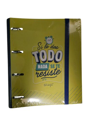 Mr Wonderful Carpeta con Anillas: Si lo das todo, nada se te resiste