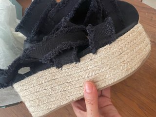 Cuñas negras mujer talla 37