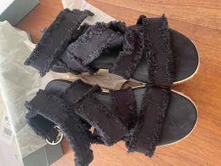 Cuñas negras mujer talla 37