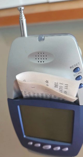 Radio-Calendario Digital Plata y Azul