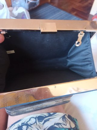 Bolso fiesta rígido azul marino
