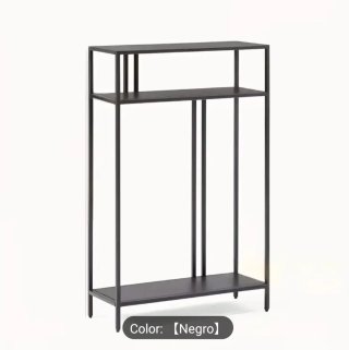 Estantería consola metálica negra 55x20x87