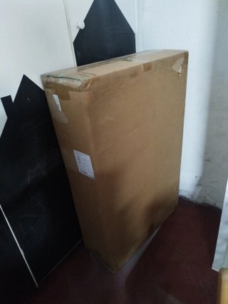 Estantería consola metálica negra 55x20x87